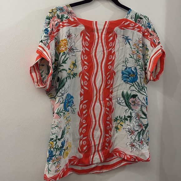 Maeve by Anthropologie White Boxy floralEmbellished Blouse - small - Picture 5 of 5